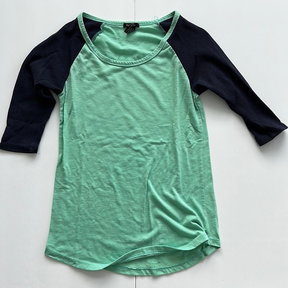 Rue‎ 21 Teal Baseball Tee Sz SM
